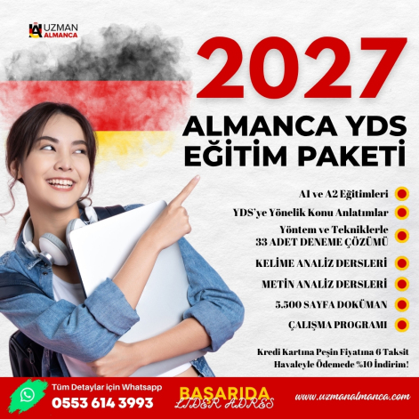2027 ALMANCA YDS CANLI DERS (Kontenjan Doldu!)